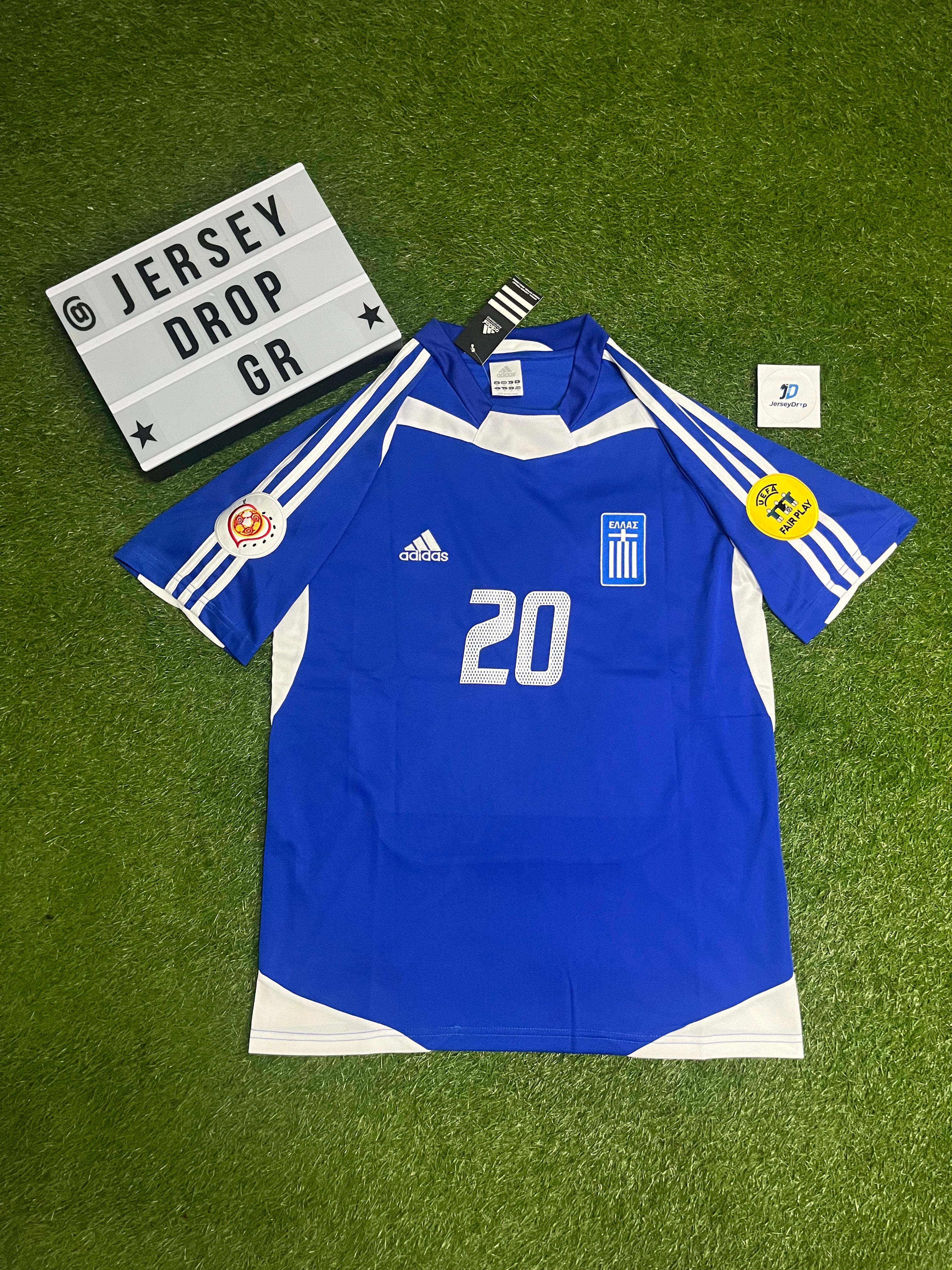 GREECE 2004 EURO HOME RETRO JERSEY