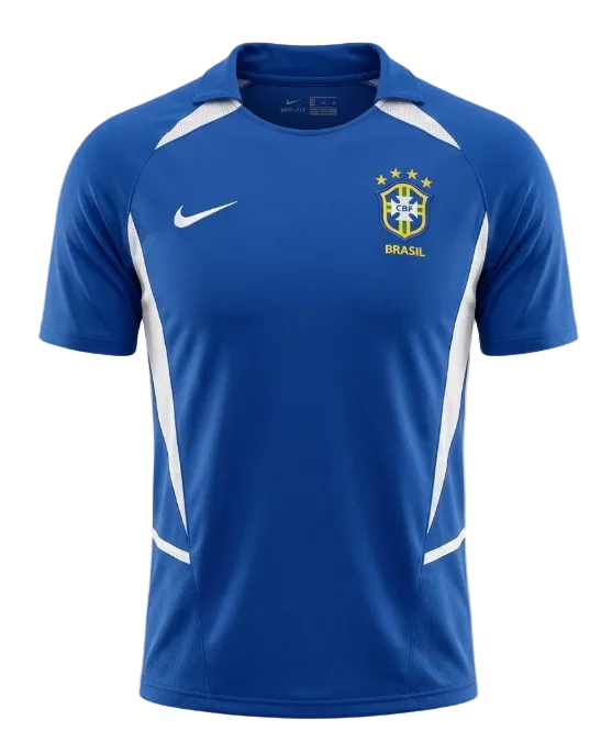 BRAZIL 2002 AWAY RETRO JERSEY
